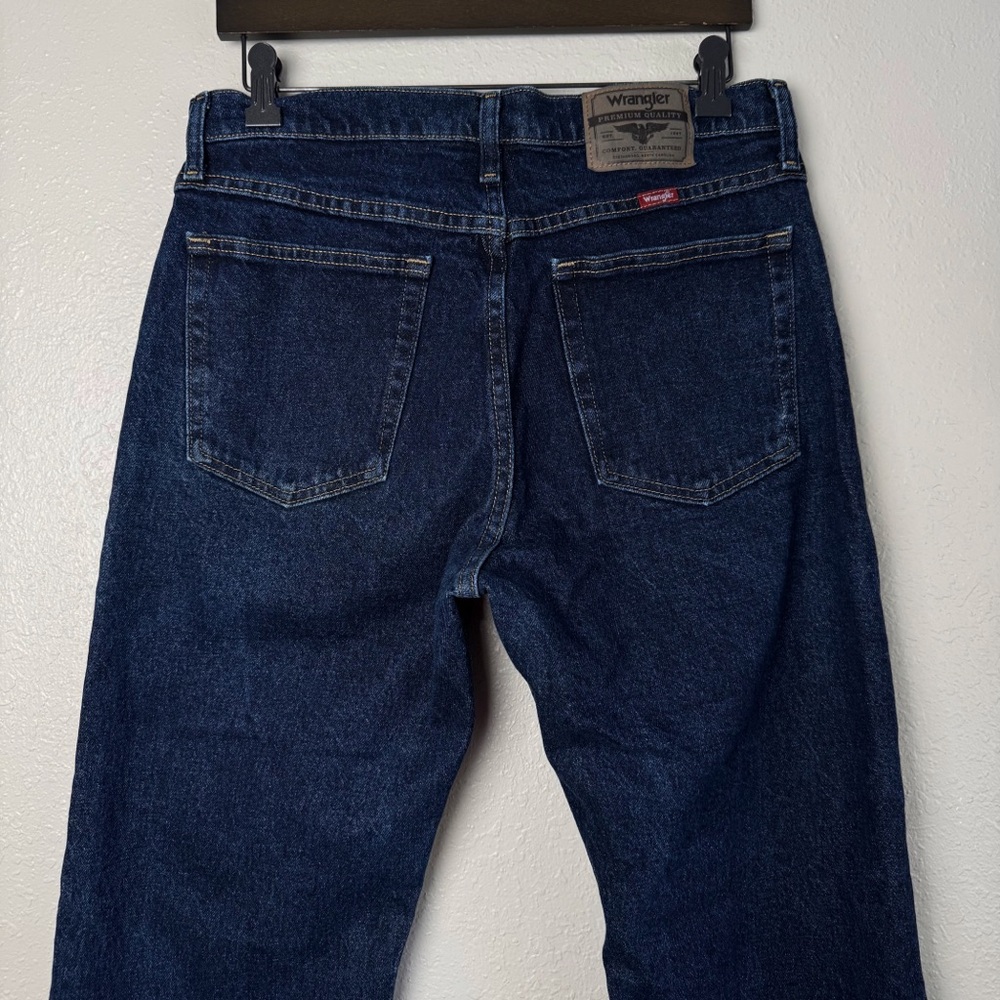 Wrangler Denim flex comfort regular fit jeans dark wash 32x32 - Picture 6 of 9